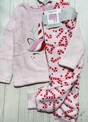 Тепла плюшева піжама для дівчинки,