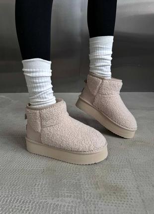 Ugg ultra mini platform teddy уггі
