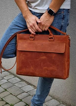 Чоловіча шкіряна сумка mb_016_terra