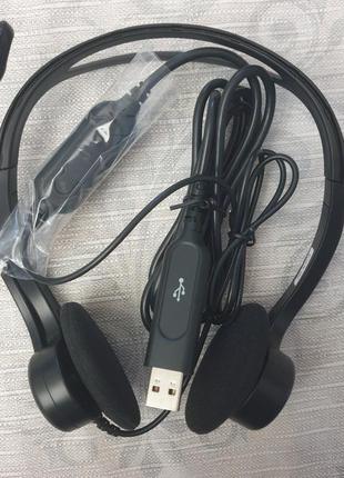 Навушники з мікрофоном logitech pc 960 usb