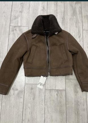 Дубленка zara новая