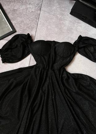 Вечернее платье мини с люрексом3 фото