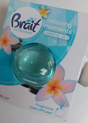 Ароматизатор аромадиффезор воздуха brait 40 мл relaxing moments с палочками