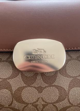 Женская сумка в стиле coach eliza top handle (коричневая) стильная сумочка