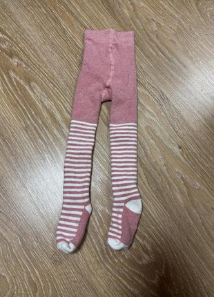 Колготи махрові lupilu 86-92 см зимові рожеві1 фото