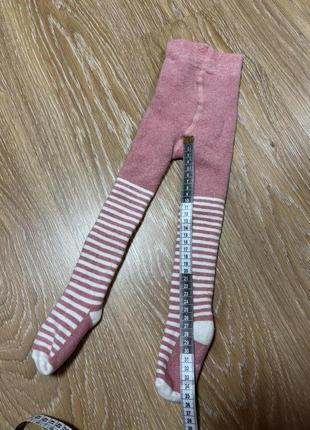 Колготи махрові lupilu 86-92 см зимові рожеві6 фото