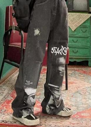 Стильные джинсы в стиле панк2 фото