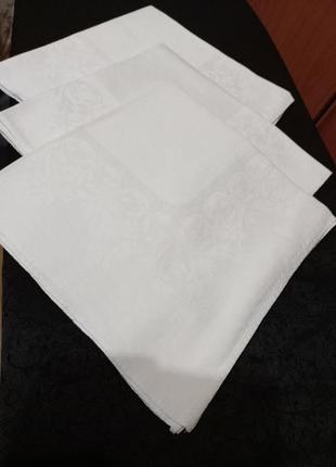 Салфетки 42×42 хлопок белые