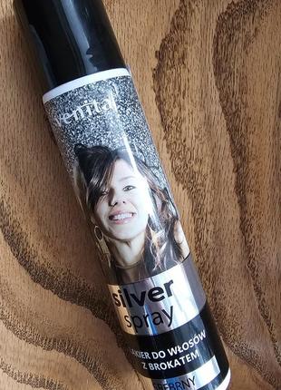 Лак для волосся з блискітками золото / срібло / мультиколір venita brocade hair spray