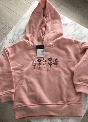 Худі дитяче на байці персикове / рожеве