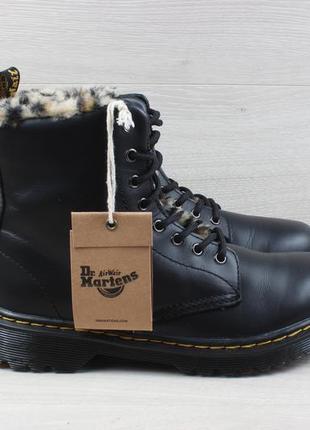 Утепленные кожаные ботинки dr. martens оригинал, размер 34 - 35