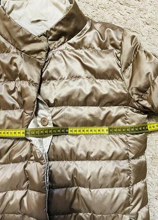 Пальто- пуховик двусторонний s maxmara оригинал бренд пуховое пальто с норкой и кристаллами 100./‘ гусиный пух размер m,l5 фото