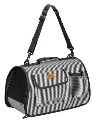 Сумка-переноска для котів і собак 53x23x27 см cosmopet cp-09 black