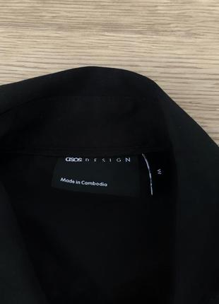Чорна приталена сорочка asos3 фото