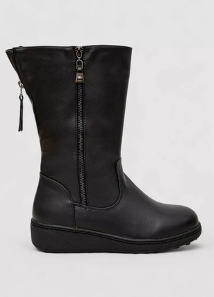 Сапоги женские зимние на меху, цвет черный, 243ry203
