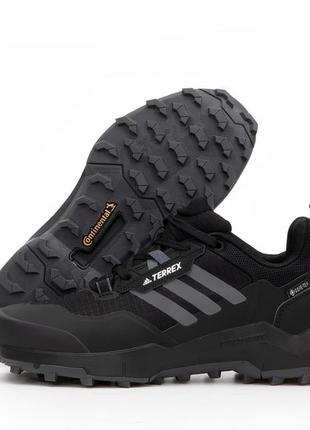 Мужские кроссовки адедас гор текс черные тб adidas terrex gore-tex black, мужественные кроссовки адидас весна-осень