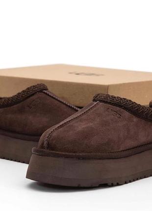 Женские угги на платформе коричневые, UGG Sport Yeah Slides platform, жэнкие угги4 фото