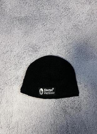 Мужская шерстяная шапка sherpa outdoor ⚫️