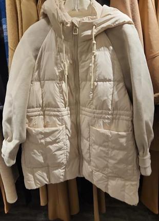 Пуховик комбінований із кашеміром interdee, франція