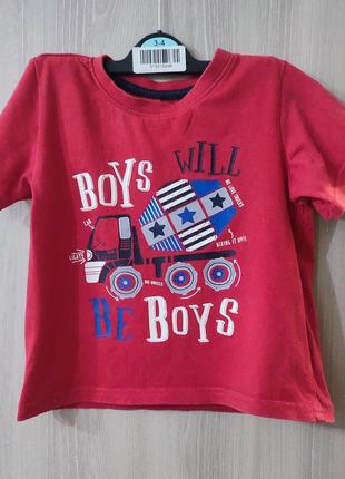 Червона футболка на хлопчика 2-3 років