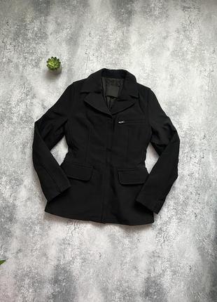 Женское пальто prada milano m black zip cropped coat jacket blazer wmns
