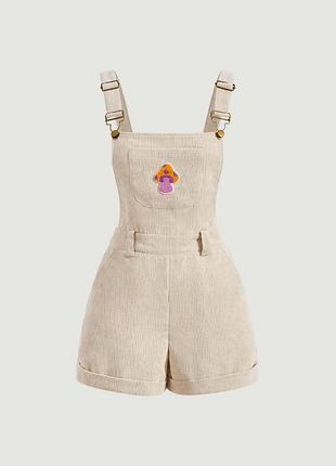 Вельветовый комбинезон с грибочком shein xs