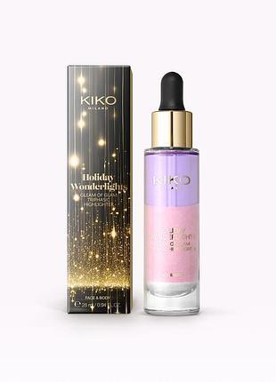 Трифазний хайлайтер для обличчя і тіла kiko milano holiday wonderlights !