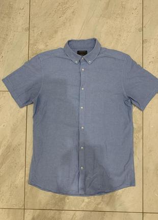Сорочка на короткий рукав primark голуба синя