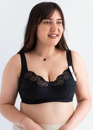 Роскошный черный мягкий без косточек бюстгальтер глора - glora 127239