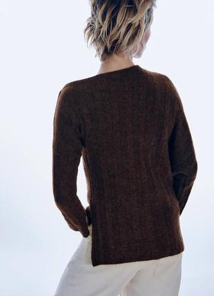 Теплий асиметричний светр zara 5