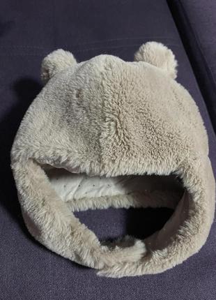 Шапка детская мишка ушанка zara