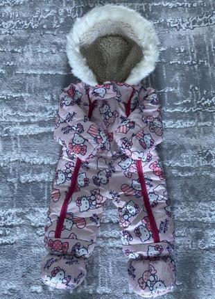 Комбінезон зимовий на овчині на 0-6м