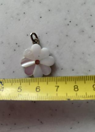 Подвеска цветок серебряная6 фото
