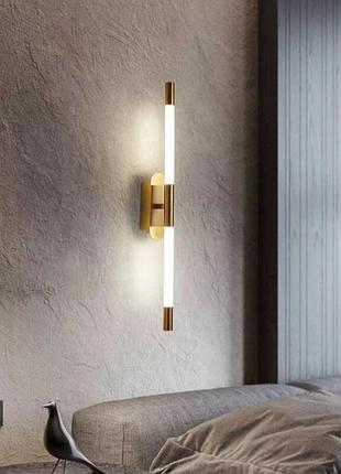 Бра настенное светодиодное современное sirius w002 copper 18w медное