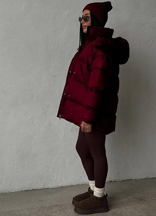 Жіноча зимова куртка з капюшоном жіноча прогулянкова повсякденна куртка на зиму зимова кур...