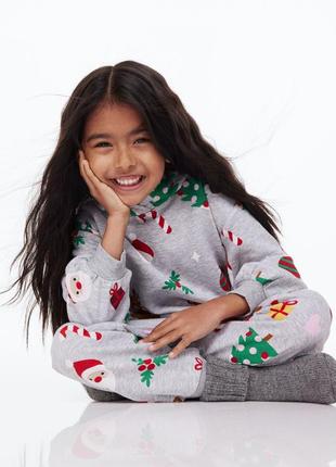 Костюм h&m англия 4-8 лет нарядный худи кофта и штаны двунить