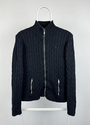 Вязанная кофта на молнии в косичку lauren ralph lauren