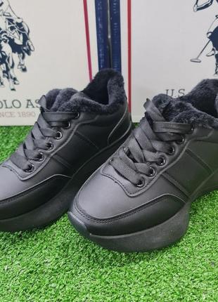 Зимние женские кроссовки на меху кожа stilli оригинал 36-41р xm14-1
