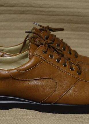 Комфортные фирменные кожаные ортопедические туфли цвета молочного шоколада helvesko...