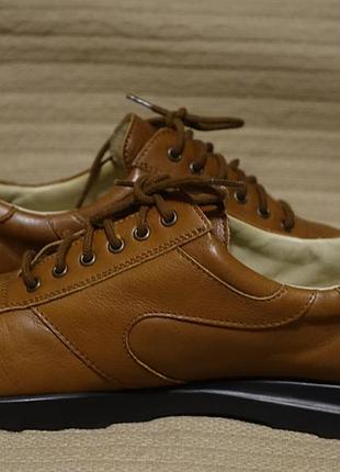 Комфортные фирменные кожаные ортопедические туфли цвета молочного шоколада helvesko...