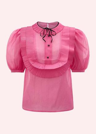 Блузка з легкої тканини яскраво-рожевого кольору "shein", eur40-42, l.