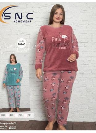 Женская теплая пижама, более удобный костюм. турция. 50-60 размеры
