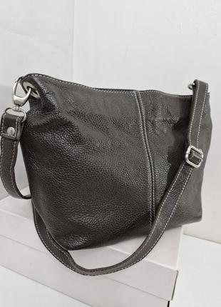 Кожаная сумка genuine leather италия