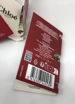 Оригинальный пробник парфюмированная вода chloe leau de parfum intense