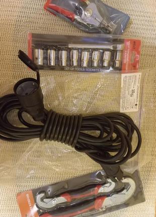 Удлинитель переноска 10м 3х2.5мм на одну розетку, различные инструменты