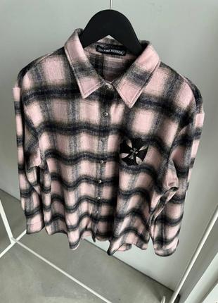 Женская брендовая теплая стильная рубашка