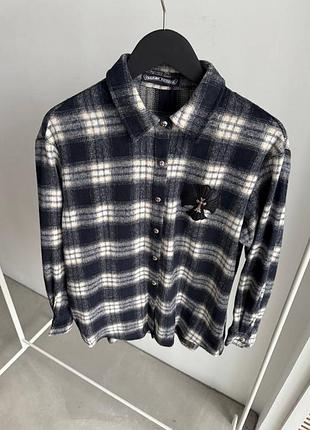 Женская брендовая теплая стильная рубашка