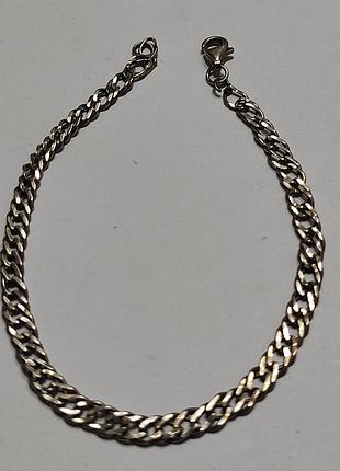 Браслет під срібло. біжутерія. прикраса. довжина 19 см