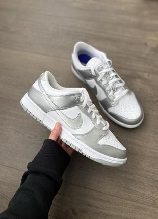 Кросівки шкіряні оригінал nike dunk fv1311-100 рр.44