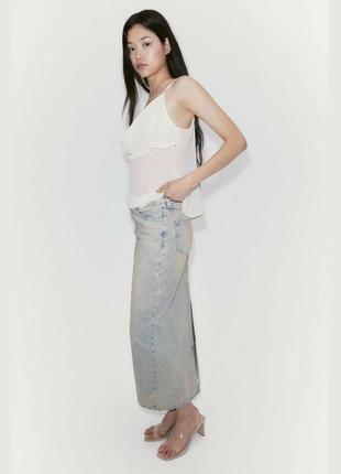 Стильная джинсовая юбка h&m 8
